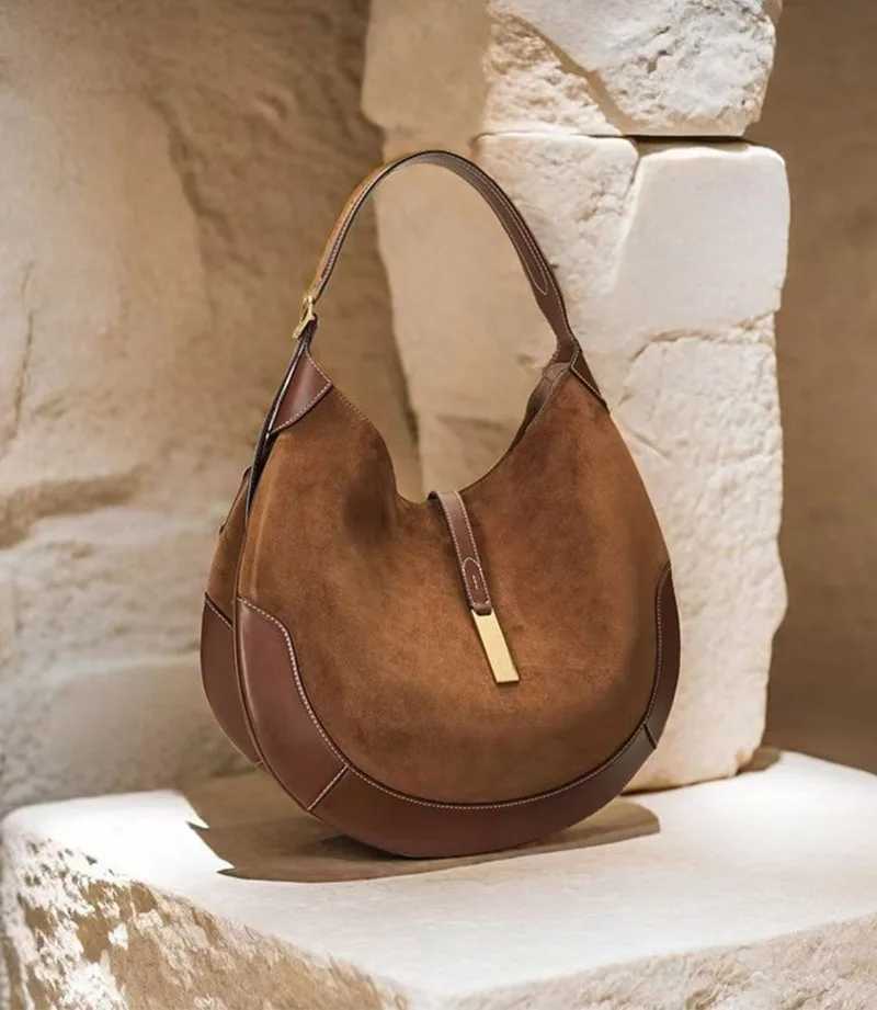 Designer Womens Shoulder Bag Maillard Autumn Winter Large Shopping Bag with Small Wallet Retro Artificial Suede Large Capacity Handbag Z250509