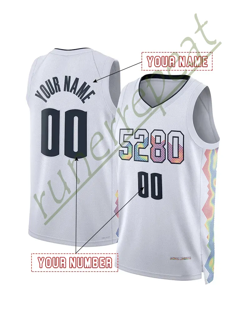 Jokic 2024-25 CITY Basketball Jersey Westbrook Gordon Murray Custom Any Name Number