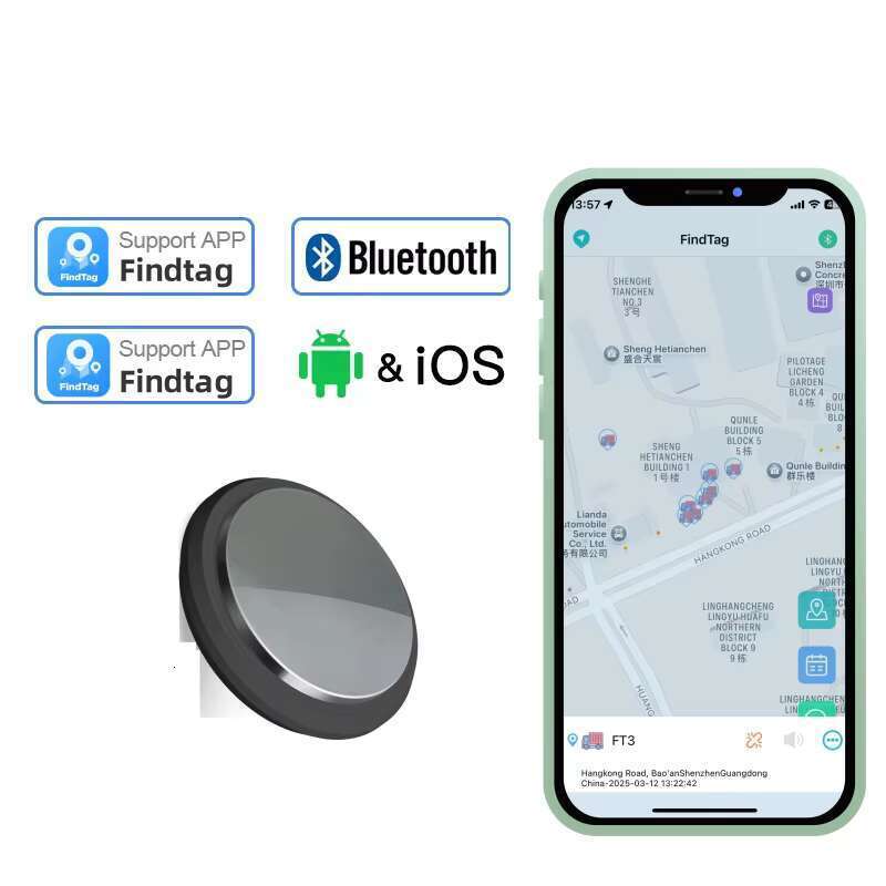 mini air tag gps tracker ios android historical track query bluetooth antilost device for pets and valuables