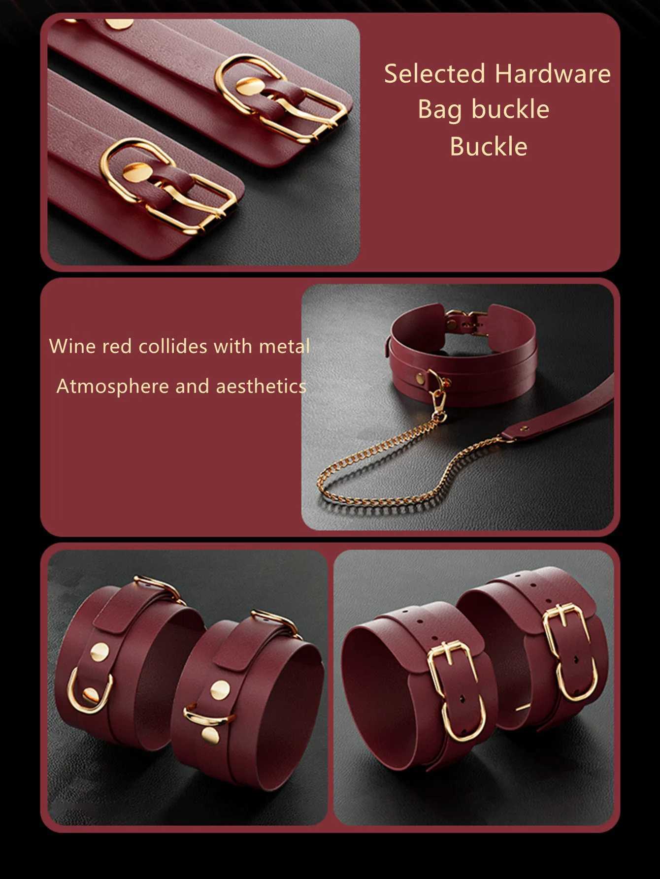 Sexy BDSM exotic toys leather plush sexy binding and binding bag set jokes whips butt plugs female toys nipple clips porn W250509