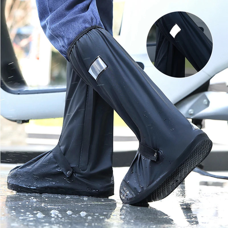Rain boots cover reusable executive shoes waterproof motorcycle raincoat bicycle rain 250428s