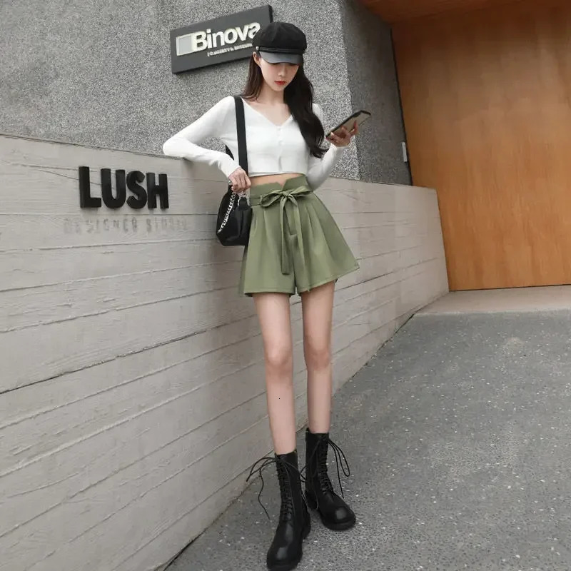 Korean style womens high waisted shorts for fashion clothing 2025 summer wholesale discount original XXL 250506Z