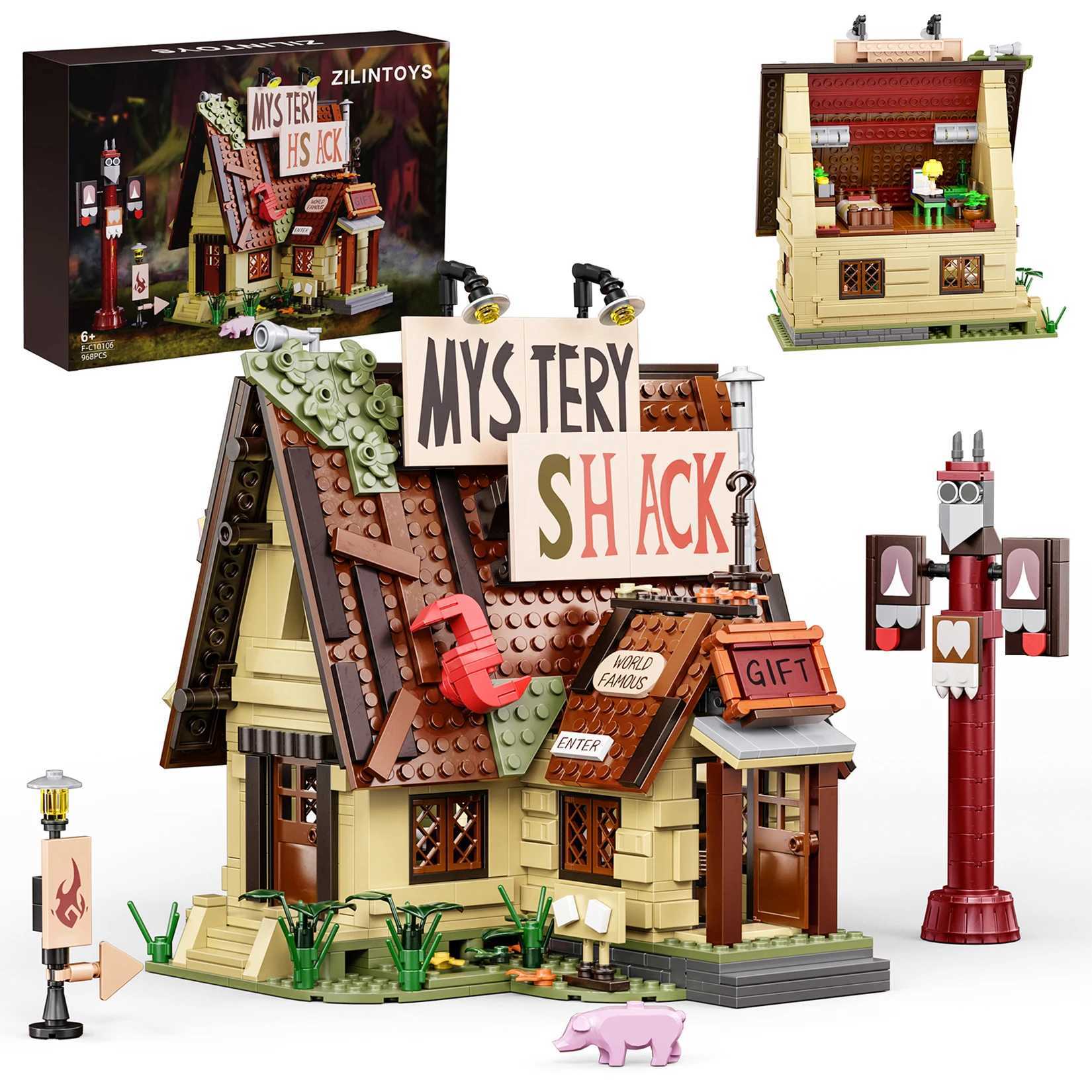 Free shipping BuildMoc ityed Fall house Building Block Set Ideas Farm Cabin Forest Cottage Model Toys Children Christmas Gifts (965 PCS)