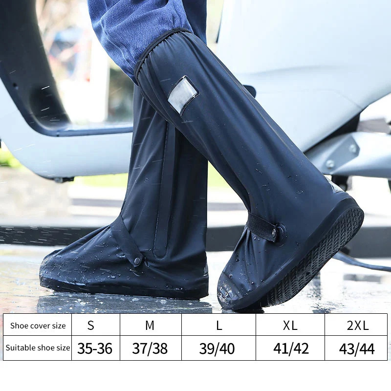 Rain boots cover reusable executive shoes waterproof motorcycle raincoat bicycle rain 250428s