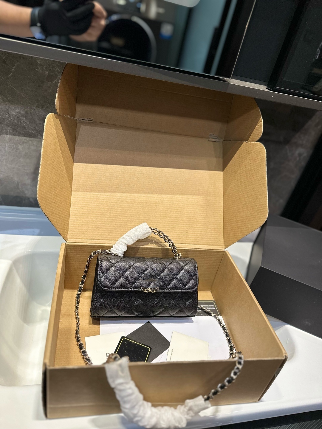 Luxury Designer Bag 25P new hand-held mouth cover bag Shoulder Bag Check with Handbag Cross Body Purse Makeup Bag Sac