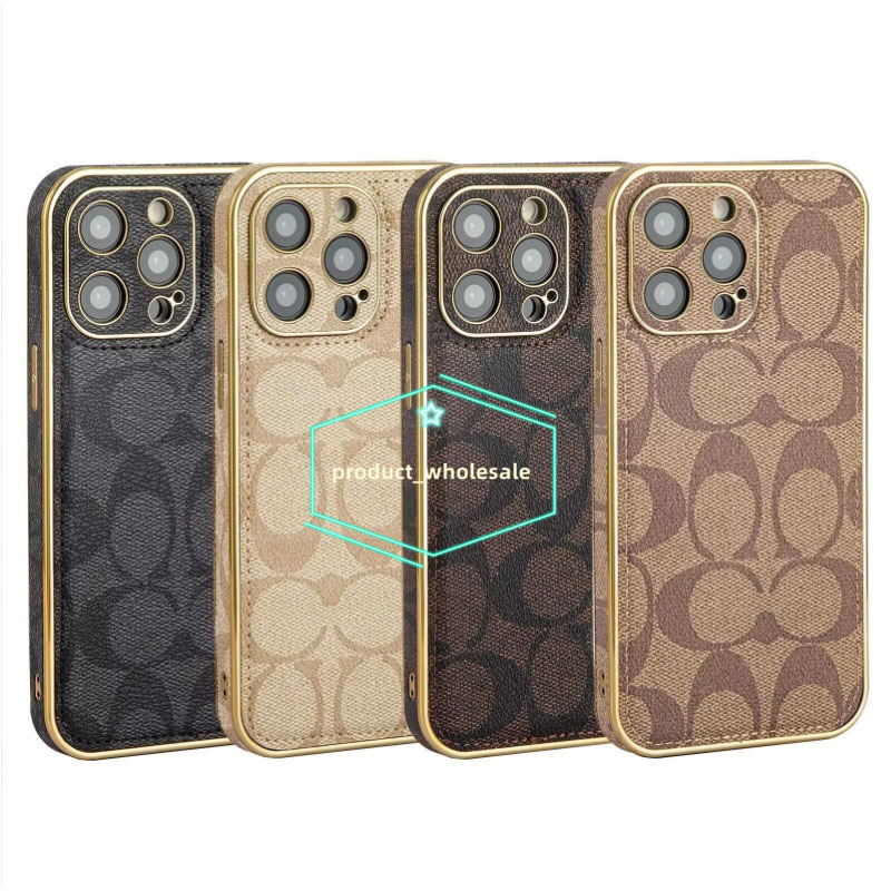 Luxury Bling Glitter Leather iPhone Case For Iphone 13 14 15 16 Pro Max Fashion Designer Plating Diamond Women Soft Silicone Protective Back Cover OPP Packaging