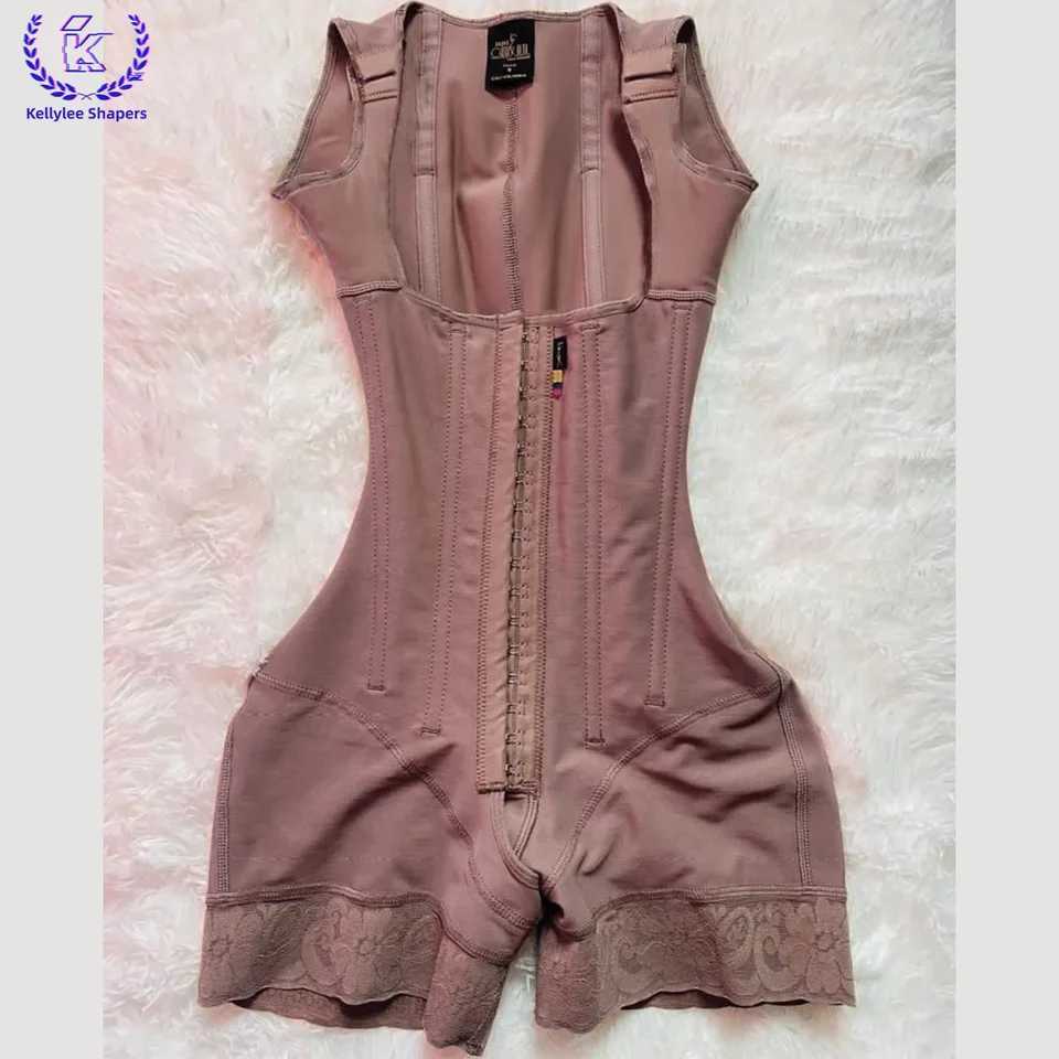 Shaped Up Open-Breasted Shapewear Elastic Sleeveless Bodysuits Slim Fit Adjustable Post Surgery Columbian Fajas Womens Girdles W250509