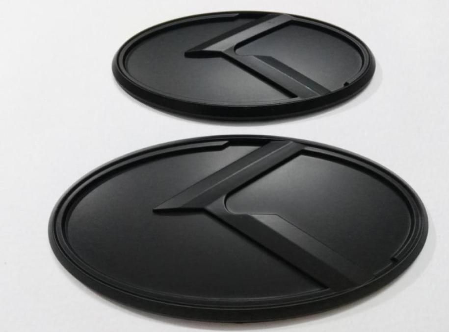 2pcs New 3D black K logo badge emblem sticker fit KIA OPTIMA K5 20112018car emblems5400154