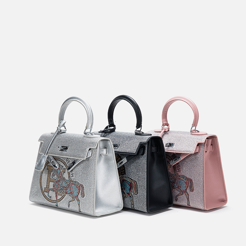 Freight Free New Women's Designer Bag Best-selling Diamond Handbag 2025 Internet Celebrity Multi-function Messenger Bag Handbag Dinner Dress Bag 