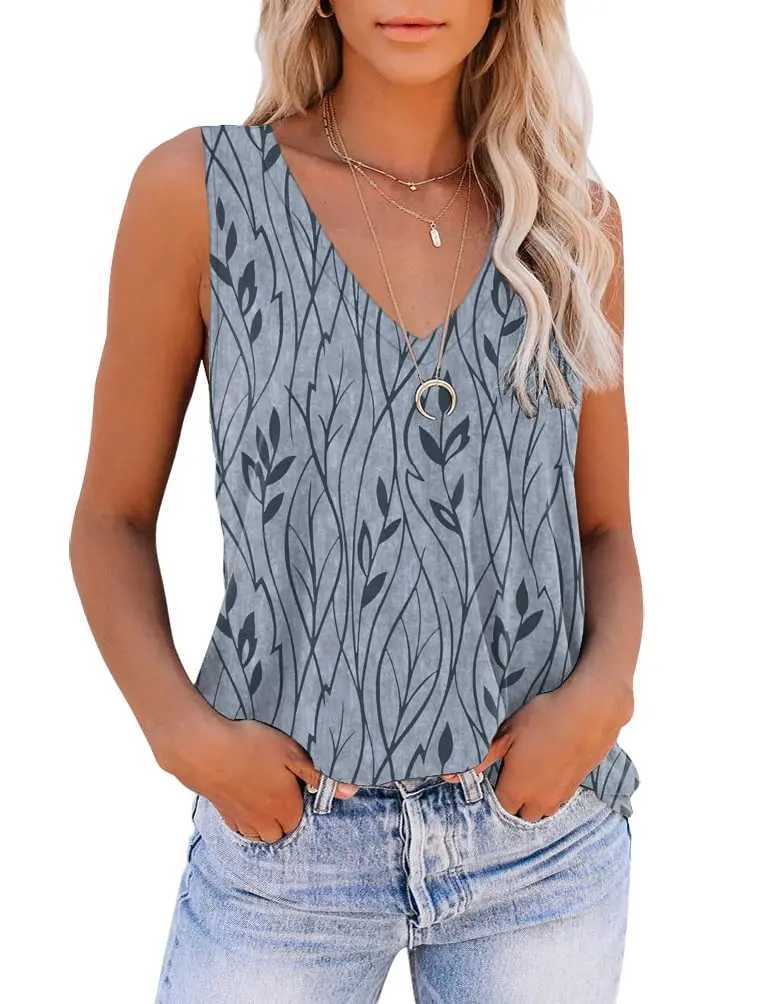 Summer Fashion Tie Dye Gradient 3D Print Tank Tops Womens Oversized V-Neck Sleeveless Camisoles Vest Woman Streetwear ClothingXJ250508
