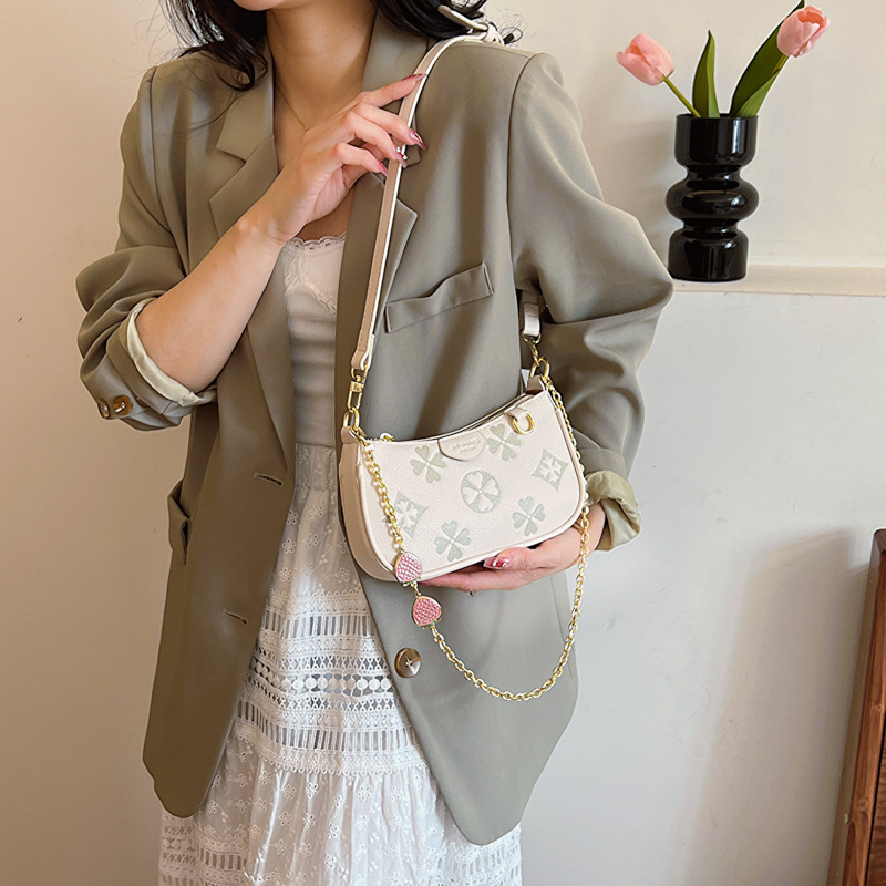 2025 Hot Designer Underarm Bag - Artistic Floral Print Square Crossbody Purse, Women's Textured Vegan Leather Shoulder Bag Free shipping