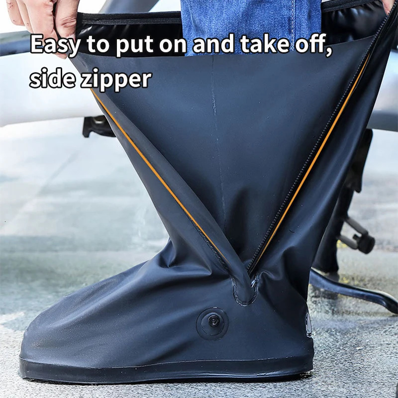 Rain boots cover reusable executive shoes waterproof motorcycle raincoat bicycle rain 250428s