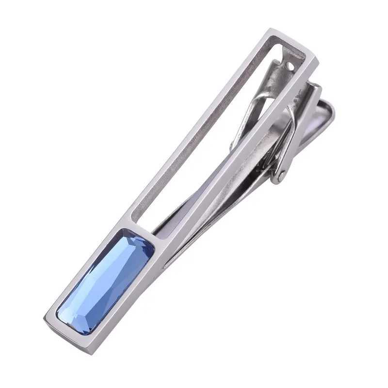 Stainless Steel Tie Clip Men Women High-end Fashion Minimalist Suit Shirt Crystal Wedding Anniversary Clothing Accessories Gifts M250508