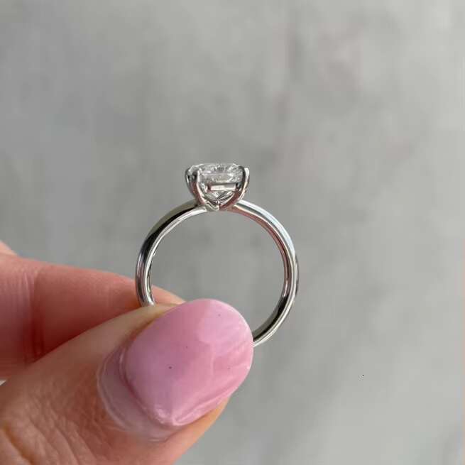 Radiant Cut Moissanite Ring 14k Solid Gold Jewelry 2Carats VVS Moissanite Diamond Luxury Women Wedding Rings