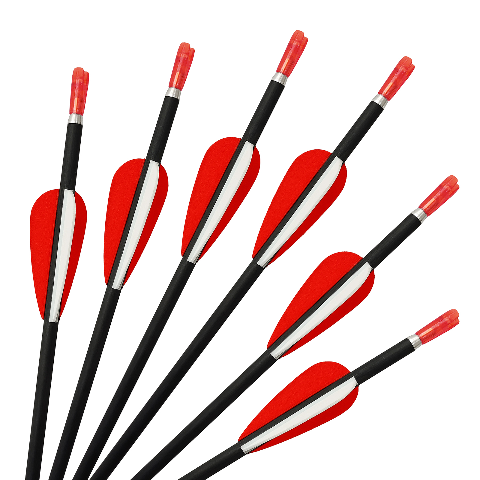 Spine350-1500 Archery Hunting Arrows without Arrow Heads 31inch Targeting Arrows 4.2mm Hunting Arrows Carbon Practice Arrows for Recurve Bow & Compoun