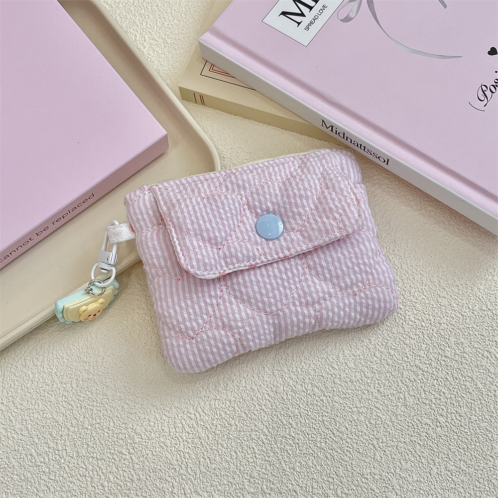 52141 Cute and compact card bag coin purse buckle zipper storage bag multifunctional organizing bag ID card bag