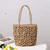 Beach Bag New Straw Hollowed Out Flower Grass Women S One Shoulder Portable Beach Vacation Bag Rattan Woven Bag KQ