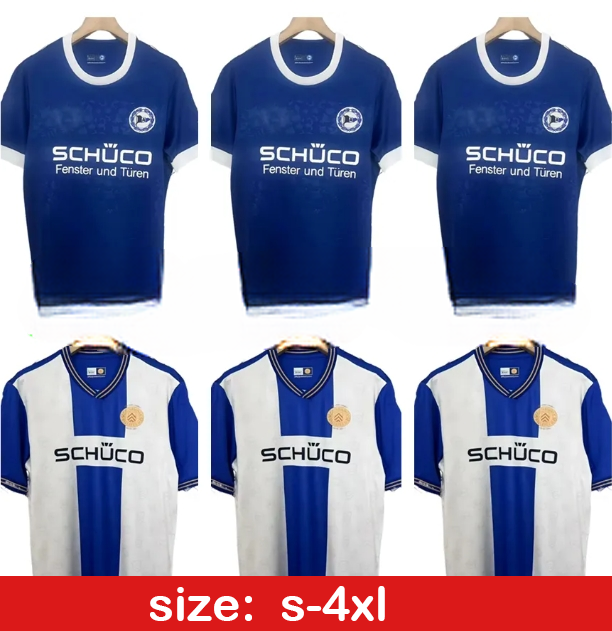 XXXL 4XL JMXX 25 26 Arminia Bielefeld 120th Anniversary Soccer Jersey Centenary Home Away Pre Match Training Special Mens Football Man Shirt 2025 2026 fans