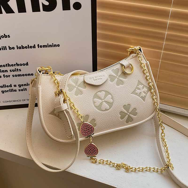2025 Hot Designer Underarm Bag - Artistic Floral Print Square Crossbody Purse, Women's Textured Vegan Leather Shoulder Bag Free shipping