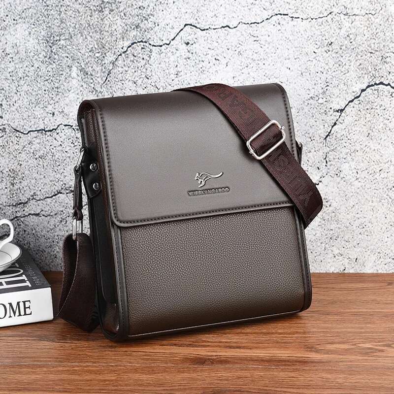 Brand Messenger Leather Side Shoulder For Men Business Office Work Male Briefcase Casual Crossbody Bag