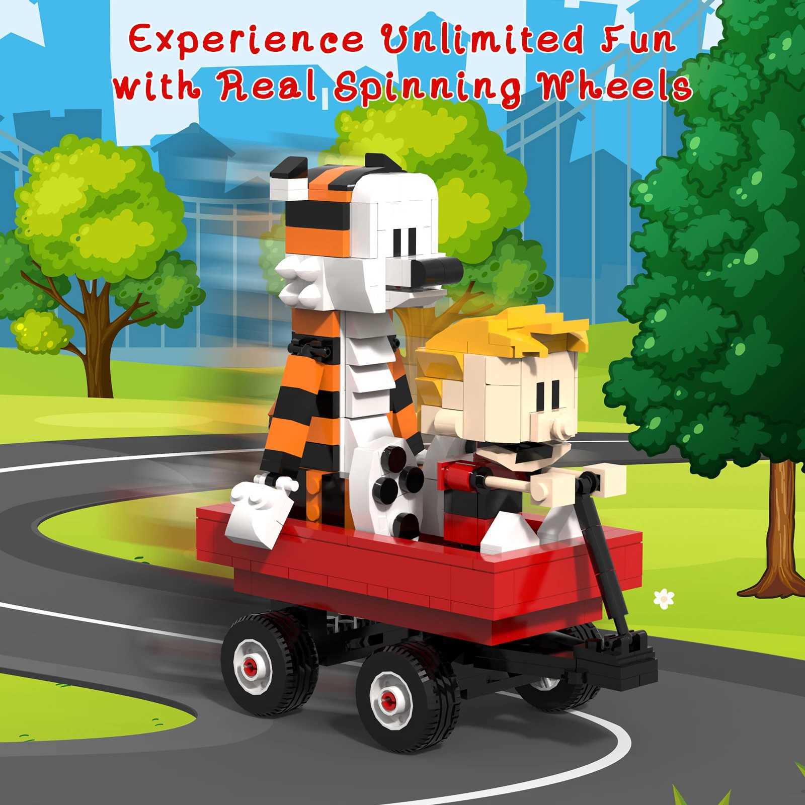 Boy and Tiger Adventure Blocks Set with Rotatable Device Compatible with Stocking Stuffer Present for Kid Adults 358PCS X250509