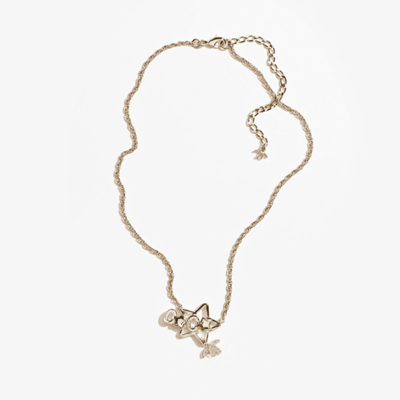 Luxury Designer Pendant Necklaces Stars Diamond Flower Gold Plated Crystal Brand Fashion Necklace Choker Chains For Girls Wedding Party Jewelry