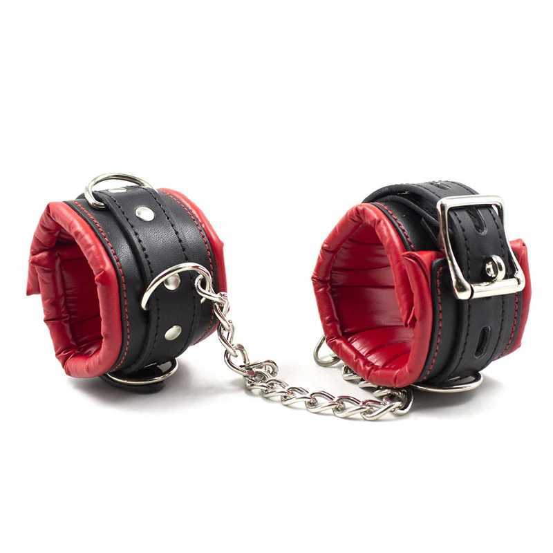 Leather Handcuffs Ankle Cuffs Bdsm Sex Toys For Men Women Adult Games Bondage Restraints For Couples Sexy Accessories W250509