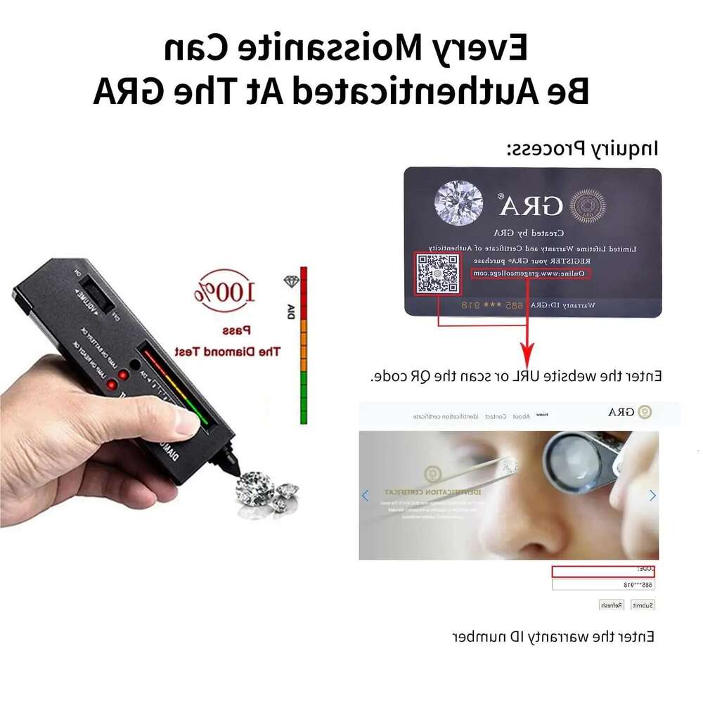 stud designer for women men solid sterling sier pass dia tester with certificate VVS1 D color moissanite earrings jewelry woman gift designer bag