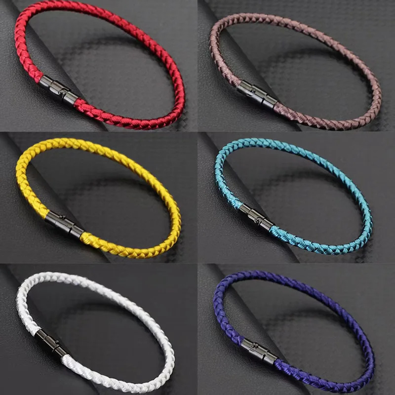 Simple Luck Red Rope Bracelet Men Women Handmade Colorful Magentic Buckle Grade A 4mm Keel Thread Braclet Couple Leisure Jewelry 250509