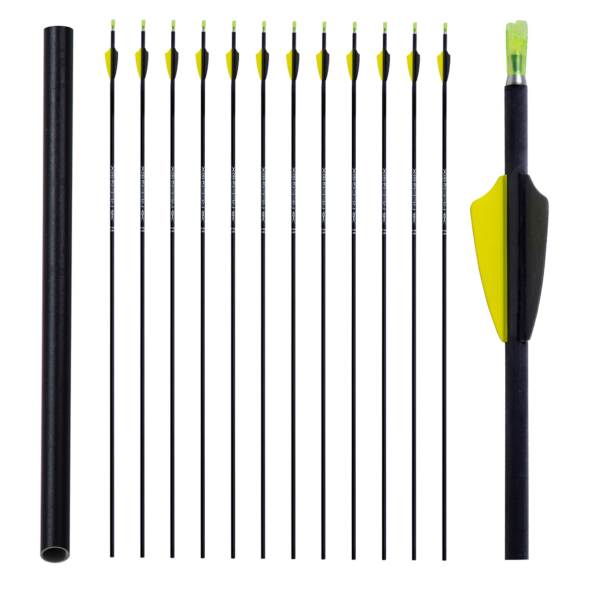 Archery Arrows without Arrow Heads Spine1300-1500 31inch Targeting Arrows 4.2mm Hunting Arrows Carbon Practice Arrows for Recurve Bow & Compound Bow (