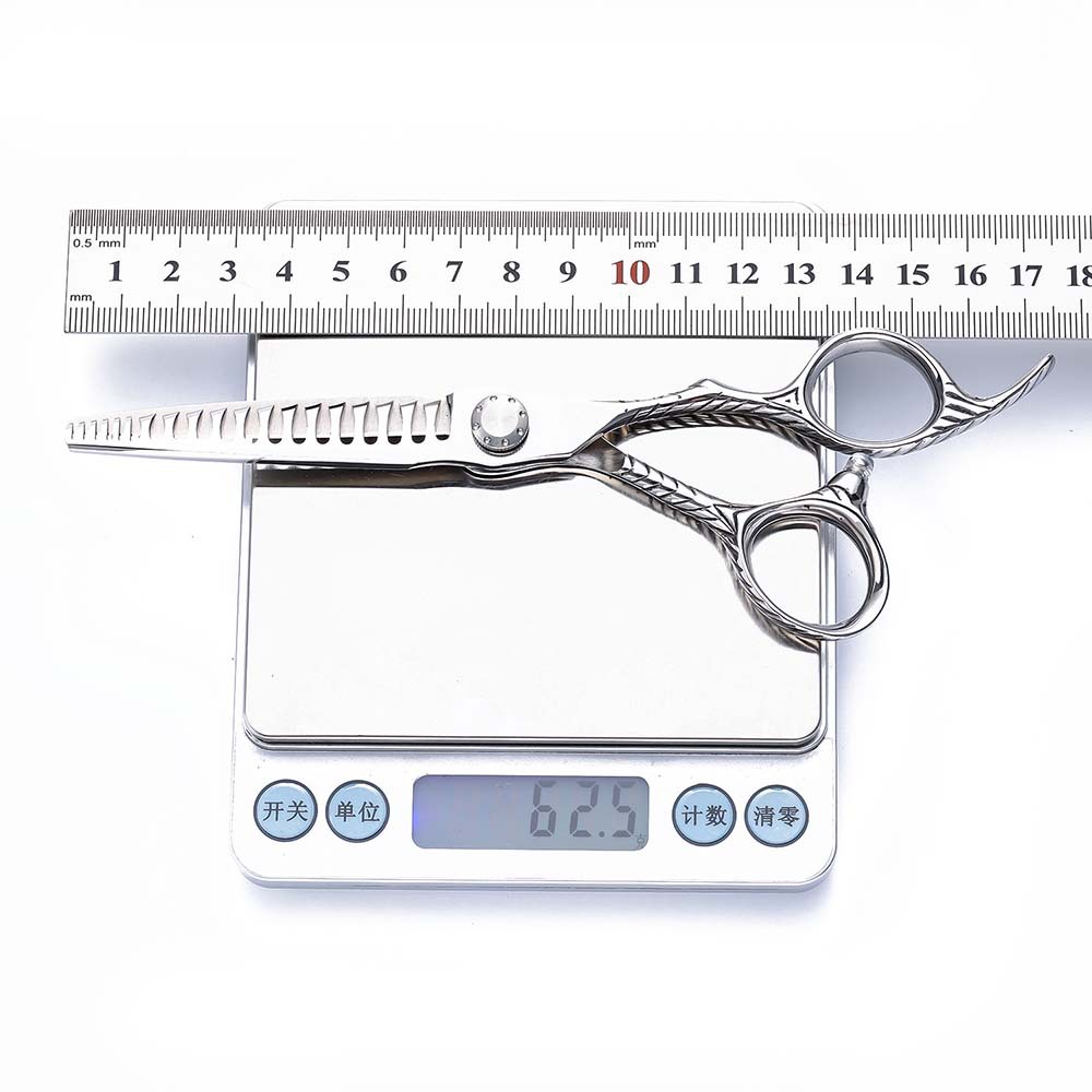 6.0Inch Segmented Gradient Shear Dedicated Stylist Haircut Men's Oil Fishbone Color Mixing Thinning Scissors