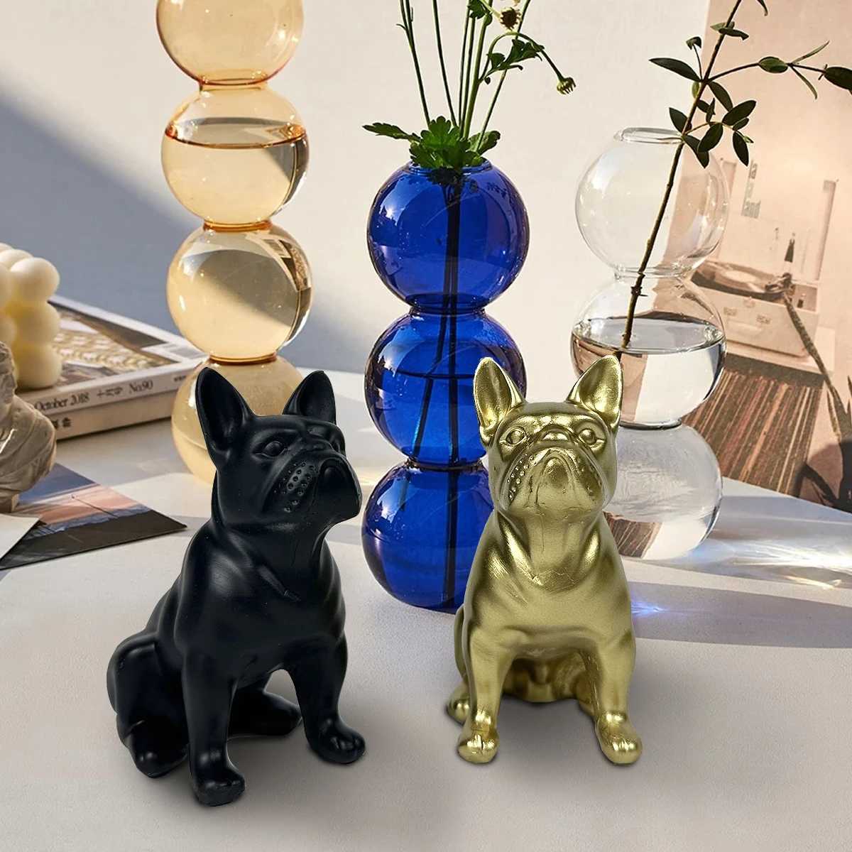 1pc3.7-in French Bldog Statue - Resin dog statue for the decoration and outdoor display given to Bldog enthusiasts Y250509