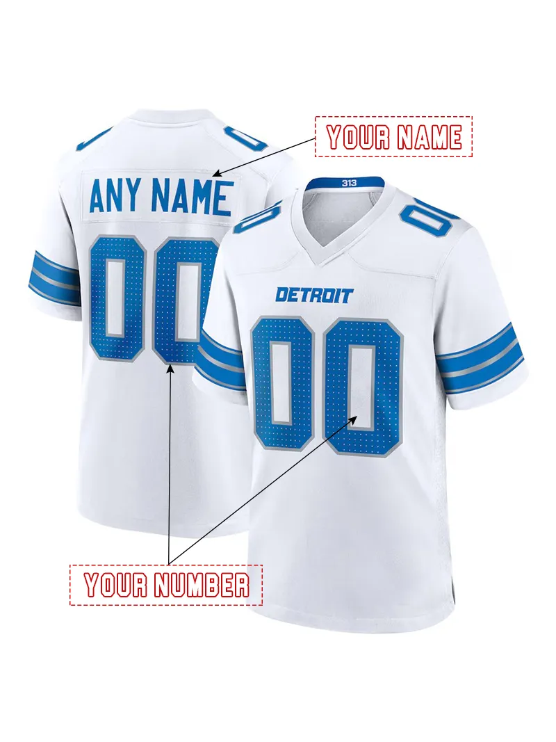 26 Jahmyr Gibbs Football Jersey St. Brown Jared Goff Hooker Jackson Montgomery Reynolds Custom Jerseys