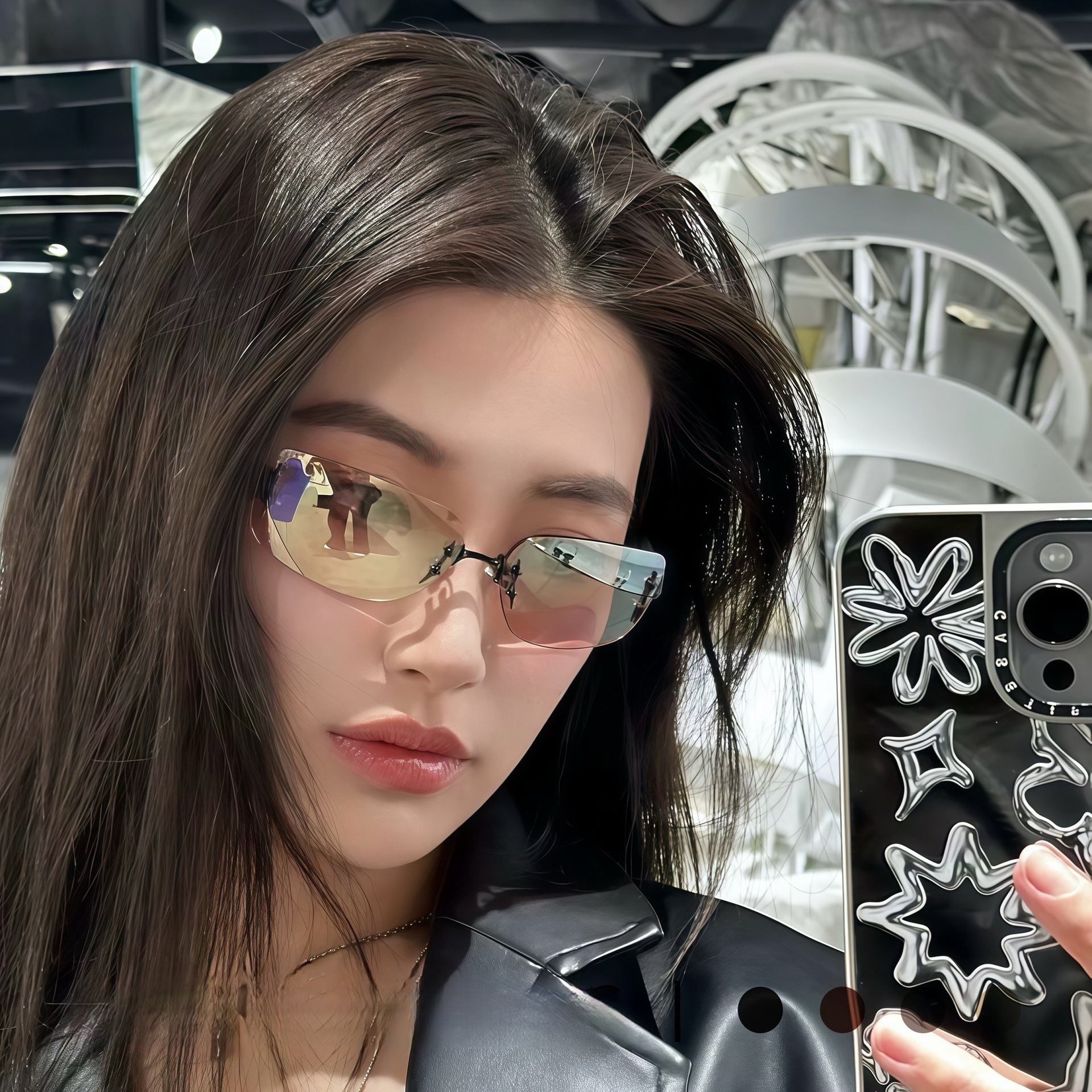 designer gentles monter Gm Sunglasses Same Style Spice Girl Frameless Sunglasses Fashion Advanced Personalized Metal Star Sunglasses Female Fashion BOLD TTL