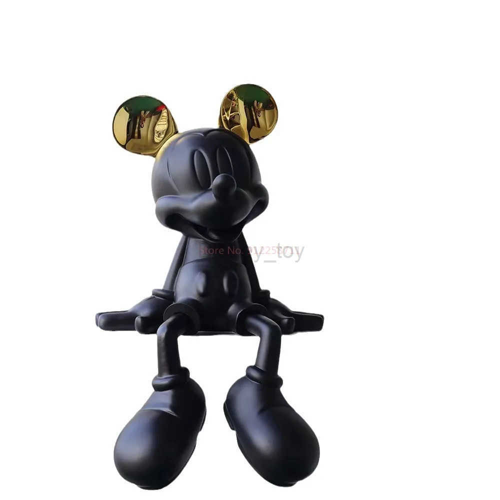Disney Sitting Cross-Legged Cartoon Mouse Home Decor Figurines Modern Living Room Entrance Tv Cabinet Desktop Decor StylishGifts Y250509