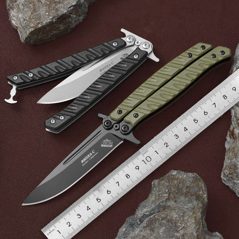 Butterfly Folding Multi functional Outdoor Portable Wilderness Survival Fruit Knife