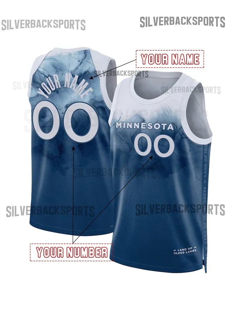 Anthony Edwards 5 Custom Basketball Jersey Gobert Stitched Personalized Customized Jerseys Custom Any Number Name