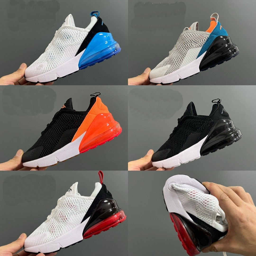 Toddler Grade school Kids children's 270 Running Shoes Black white orange outdoor sports shoes for sale Toddler Kids' Sneakers Trainer Sneaker US9C-US5Y