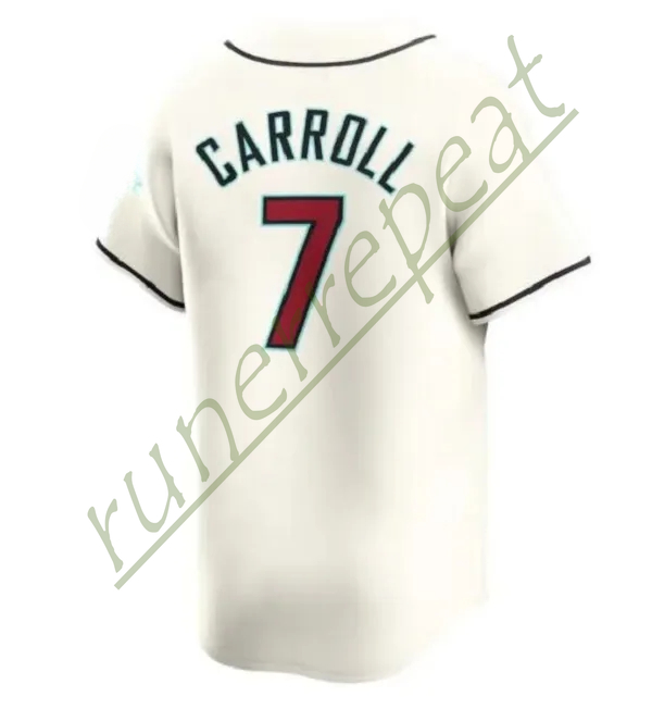 Corbin Carroll 2025 City Connect Baseball Jersey Carroll Ketel Marte Gabriel Moreno Geraldo Perdomo Randy Johnson Shirts 222