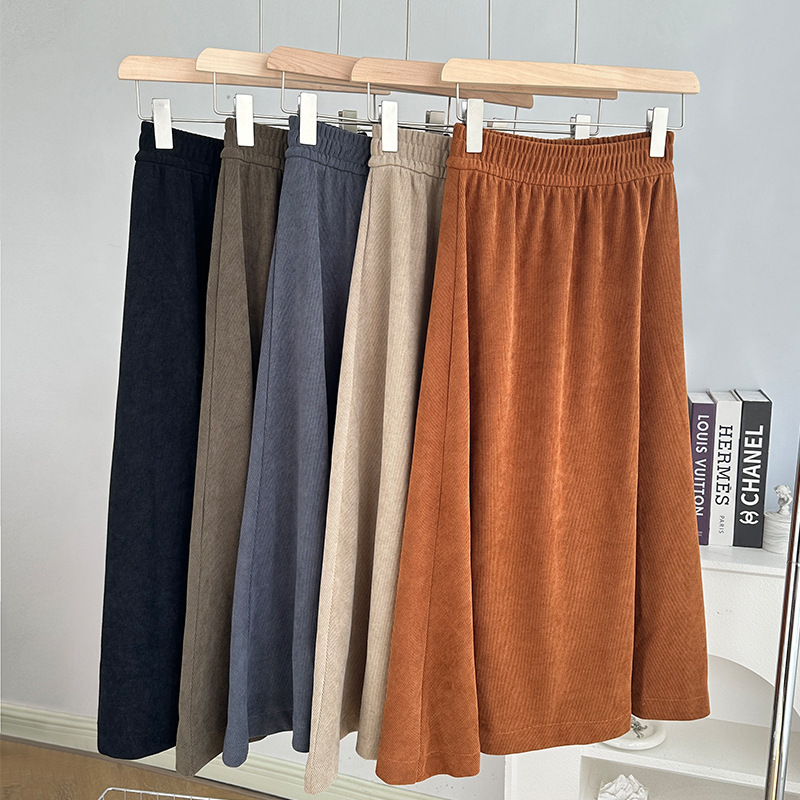 X65 Large size meat-covering all-match skirt straight long skirt large size women's clothing slim loose skirt