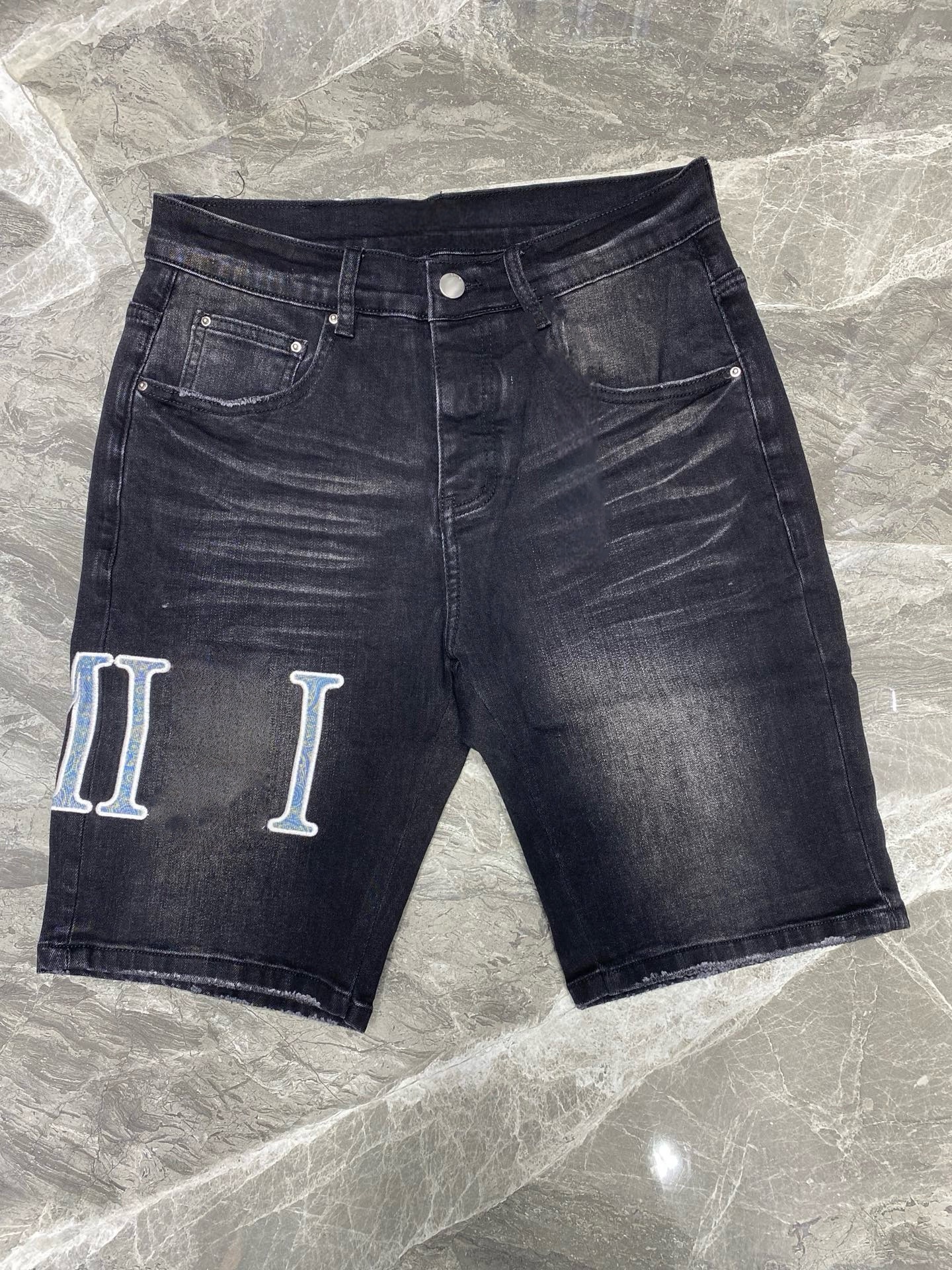 Men Short jeans Mens black short jeans Letter embroidery Hole Letters Hot pants men Designer Casual Shorts Jeans Hip Hop street Men Jeans