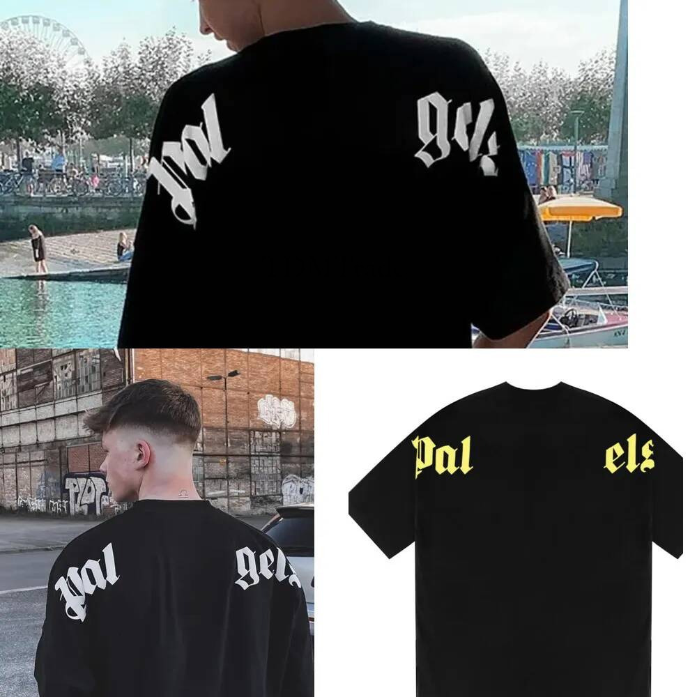 2025 10A Palmangletshirts Hot Sales Palmeira Men's T-Shirts Tees Summer Fashion Mens Womens Designers Long Sleeve Tops Letter Tshirts Clothing Palme Angel 4Ef