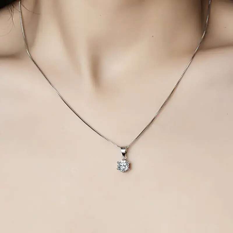 VVS1 D color moissanite chain for women solid sterling sier pendant necklace with certificate designer jewelry woman valentines day gift designer bag