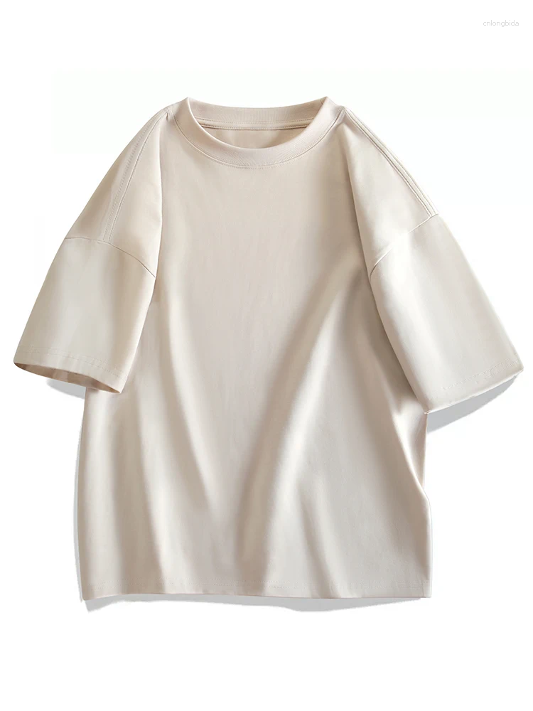 Men's T Shirts Summer Oversized Shirt Men Women Unisex Korean 210G Cotton Short Sleeve Basic Tee Loose Tops Solid Color Hip Hop Tshirts