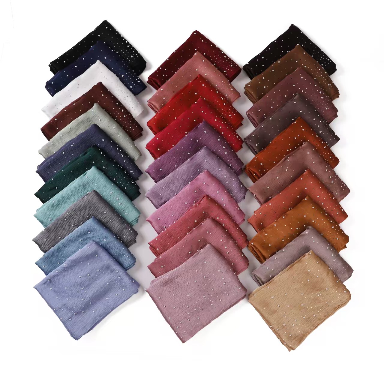 T662 New Silk Bright Smooth Crepe Porcelain Hot Diamond Scarf
