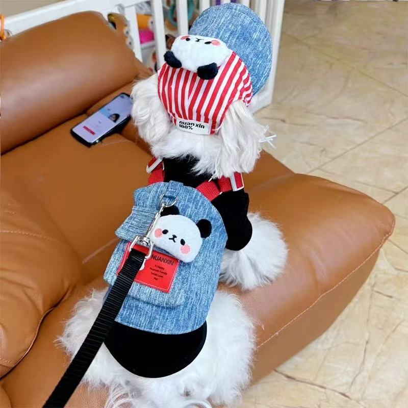 T00168 Pet clothes autumn and winter new color knitted sweater suspender skirt dog cat warm sweater