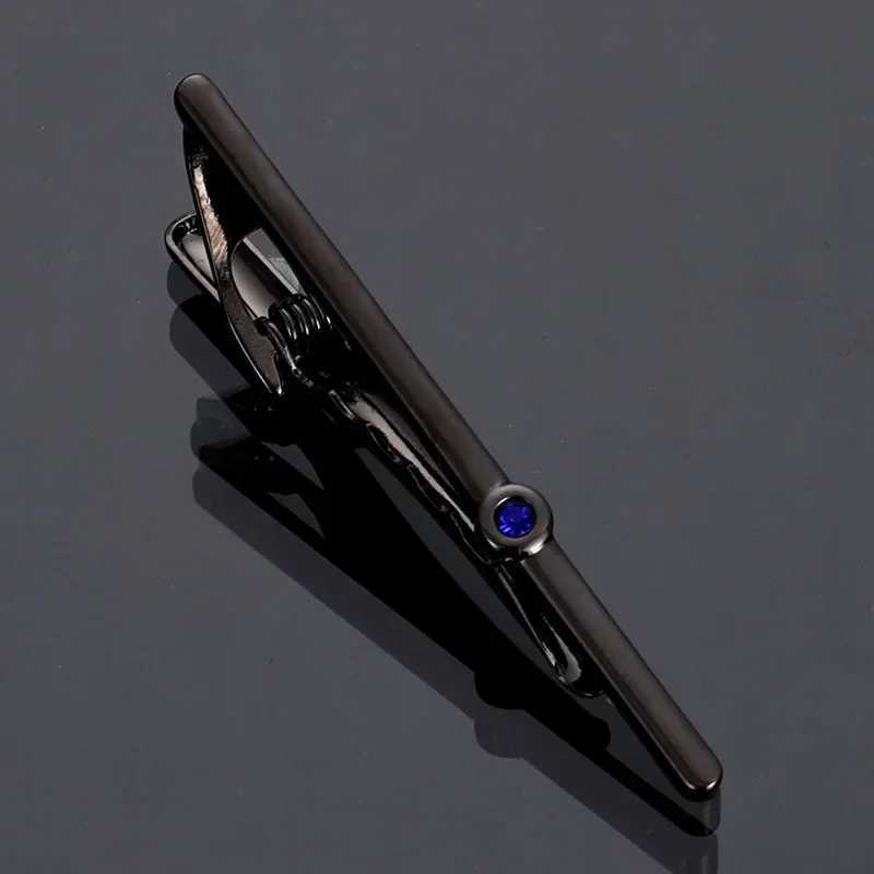 Luxury Mens Zircon Slender Tie Clip Rose Gold Color Linear Crystal New Mens High-end Fashion Wedding Necktie M250508