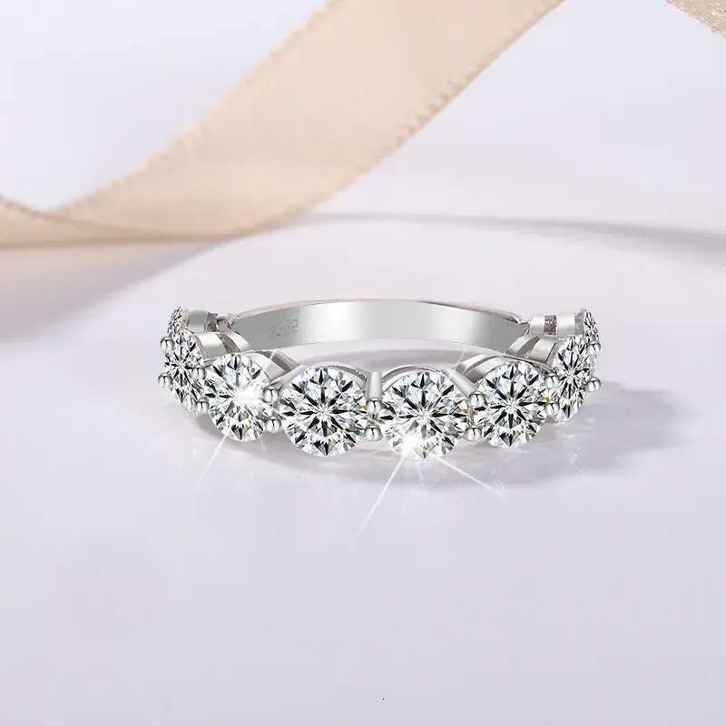 sterling sier pass dia tester 4/5CT VVS1 D color moissanite ring designer for women girl wedding engagement rings jewelry woman gift with box designer