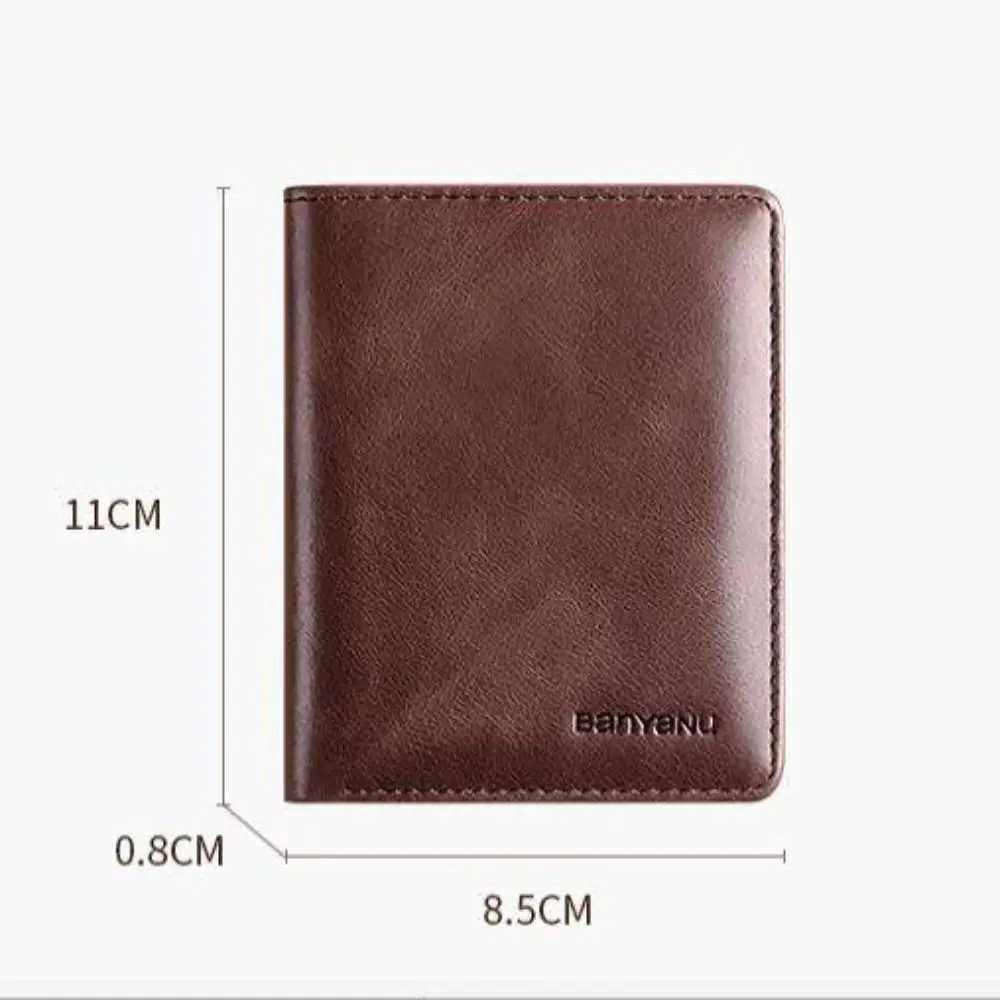 Fashionable PU leather mens wallet short wallet RFID card holder high-quality ultra-thin wallet business style wallet Z250509