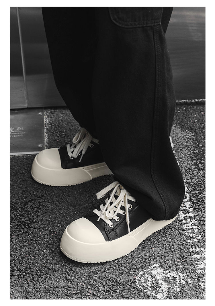 New designer American board men's casual high-end feeling 2025 new thick soled canvas big toe multifunctional niche shoes